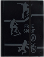 Папка А4 для рисунков и чертежей Фри спирит 20 файлов А3 резинка 60456