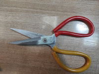 Ножницы 23см для резки кожи, резины и плотной ткани, цельнометаллические