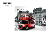 Алмазная мозаика 40*50 Красный автобус (холст на подрамнике, полная выкладка)