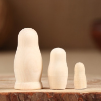 Матрёшка под роспись 3в1 7см