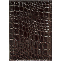 Обложка на паспорт Croc кожа коричневый