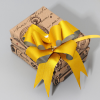 Бант упаковочный бабочка 4,5см золотой металлизир с глиттером 7986165 