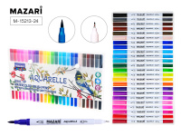 Маркеры акварельные 24цв AQUARELLE двусторонние М-15213-24