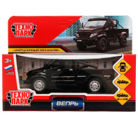 Машина технопарк 12.5см Газ Вепрь металл черный двери инерц 329054