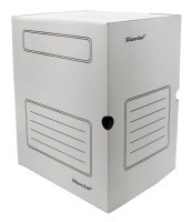 Короб архив на замке А4 200мм гофрокартон белый 260*320*200