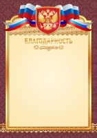 Благодарность символика 157гр рамка бордовая 2468
