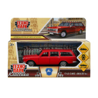 Машина технопарк 12.5см Газ-2402 Волга металл красный двери багаж инерц 392036