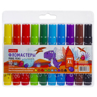 Фломастеры 10цв Hatber Jumbo Диносад утолщенный корпус 091487