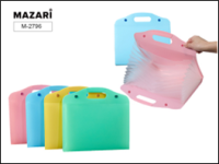 Папка-портфель А4 13 отд кнопка ассорти М-2796