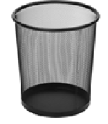 Корзина для бумаг 15 л металл сетка круглая черная