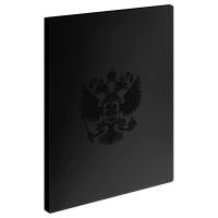 Папка А4 прижим 17мм 0,70 мм Berlingo Soft Touch Герб черный