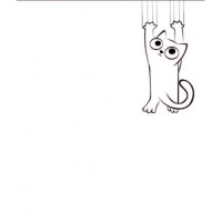 Обложка 213*350 мм 100 мкм ПП Кот для тетрадей