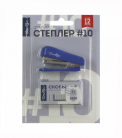 Степлер мини 10 15 л пластик Глобус+скобы СтС10м