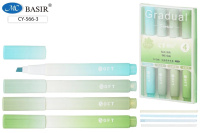 Маркер выделитель набор 4цв 1-5мм Градиент зеленый