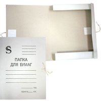 Папка А4 Дело завязки картон белая 260-300 гр 