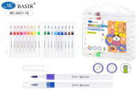 Фломастеры 18цв Basir Кошки кисть МС-6421-18