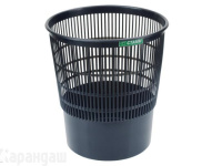 Корзина для бумаг 18 л пластик сетка черная