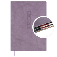 Ежедневник 2026г А5 176л Глосс сиреневый кожзам мягкий переплет 70272
