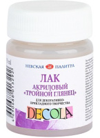 Лак акриловый глянцевый тройной в банке 50мл Decola 5828961