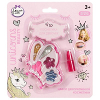 Косметика для девочек тени для век с блестками, помада Милая леди 346657