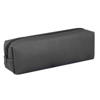 Пенал 1 отд без наполнения 20*6*5,5 см Серый кожзам 65317