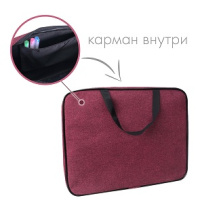 Папка А4 менеджера 350*270*60 в ассорт ткань жесткое дно ПДМ-111