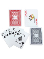 Карты игральные 54 шт Poker Club из 2-х колод пластик синяя и красная рубашка 5912