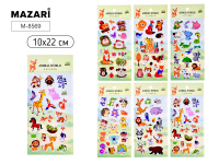 Наклейки ПВХ Животные 10*22см М-8569