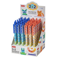 Ручка авто шарик Синяя 0,7мм Hatber 2х2 075651