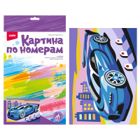 Картина по номерам 20*28,5 Спортивный автомобиль Ркн-071