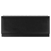 Планинг 2026г 64 л Сариф черный 310*130 мм, гребень, кожзам, тв 70321