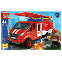 Конструктор город мастеров Группа ГАЗ пожарная газель 100 деталей 371241