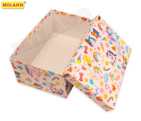 Коробка прямоугольная Единорожки 40*28*10