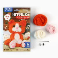 Валяние из шерсти Игрушка Рыжий котёнок