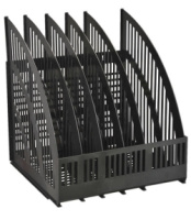 Лоток вертик 5 отд сборный черный Line ЛТВ-01476