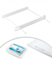 Набор скоросшивателей 25шт пластик прозрачный черный