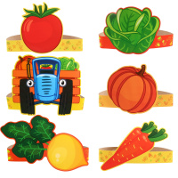 Маска карнавальная Овощи, Синий трактор набор 6шт 9852232