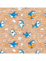 Бумага упаковочная Акулы 70*100 см УБ-1779