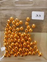 Бусины пластик желтые №33
