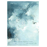 Ежедневник 2026г А5 160л Голубая абстракция тв 71540