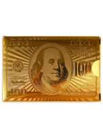 Карты игральные 54 шт 100 долларов золото 