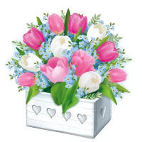 Плакат Ящик с тюльпанами А4 59.346.00