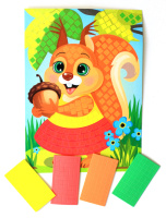 Аппликация Белочка 4 цв 200 эл