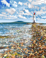 Картина по номерам Дальний Восток 40*50 Токаревский маяк 29 цв