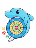 Дартс детский 21см на липучках Веселый дельфин 3 шарика 636344