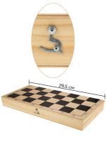 Шахматы деревянные поле 29 см фигуры из дерева парафинированные ИН-8057