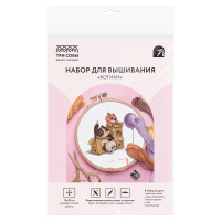 Набор для вышивания крестом Котики 15*20