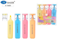 Маркер выделитель набор 4цв 1-5мм pastel