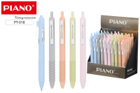 Ручка авто шарик Синяя 0,7мм Pure Piano резиновый держатель, метал.клип