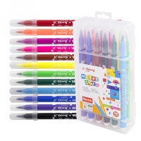 Фломастеры 12цв Yalong Геометрия кисть YL201816-12